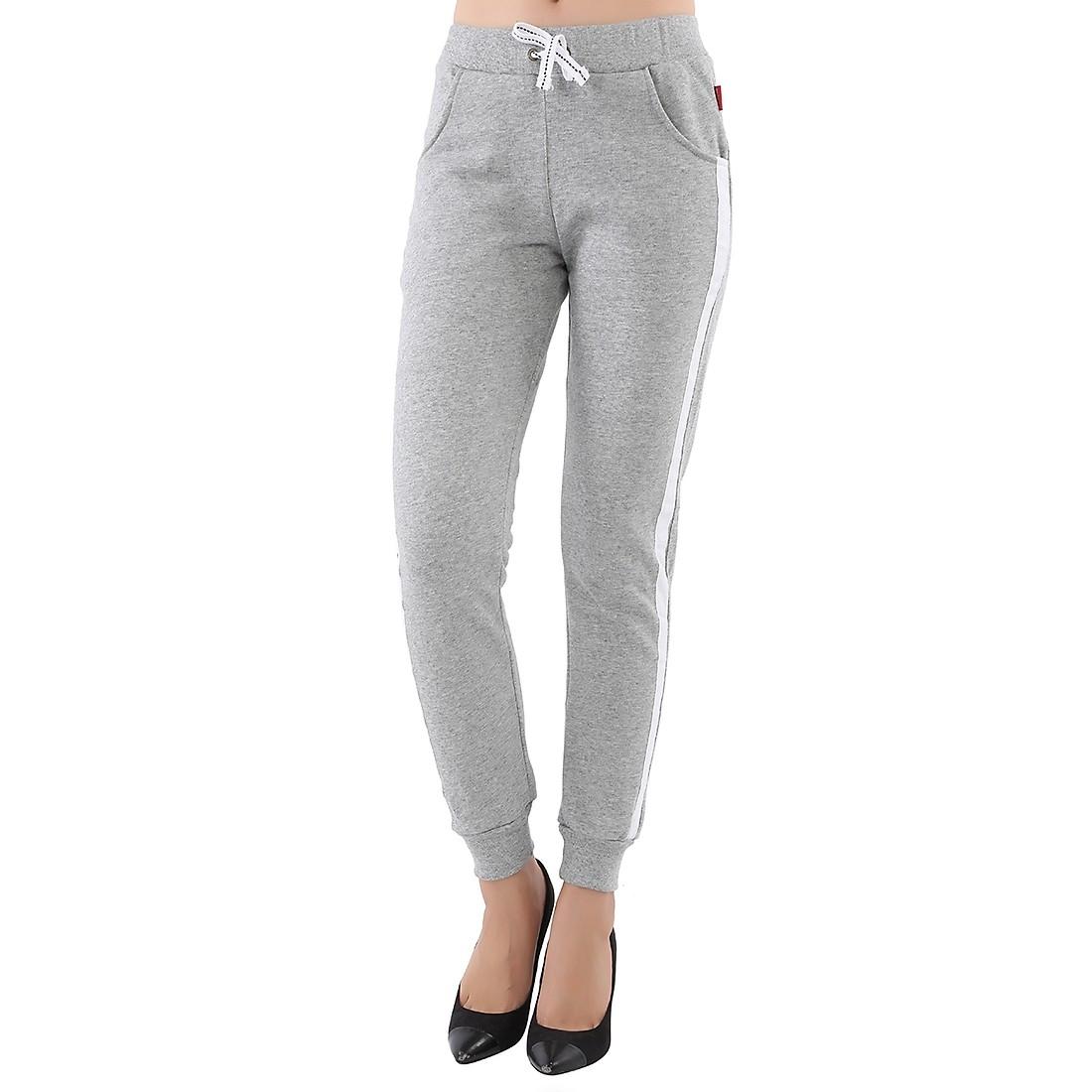 Quần jogger nữ sọc hông Phúc An màu xám 1041nu