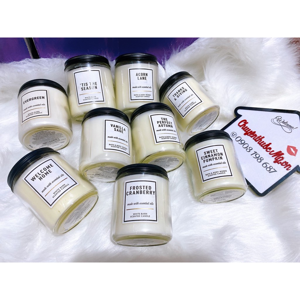Nến thơm bath & body work 198g - 1 bấc
