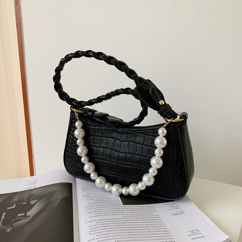 Túi Xách Nữ Kẹp Nách Da Tặng Kèm Dây Ngọc Thời Trang Dự Tiệc Đi Chơi Cap Cấp Phong Cách Đẹp - TDC122
