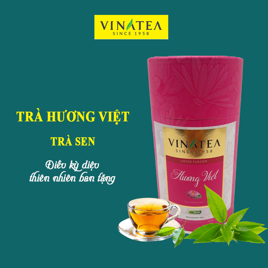 Trà Vinatea sen lon giấy 80g, đều được bọc gói cẩn thận, đảm bảo vệ sinh và luôn giữ được độ thơm ngon nguyên chất, có dạng hộp nhỏ gọn, đẹp mắt tiện lợi sử dụng trong gia đình