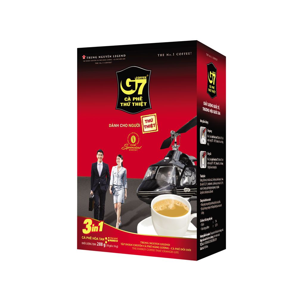 Cà phê sữa hòa tan g7 3in1 hộp 18 gói - trung nguyên