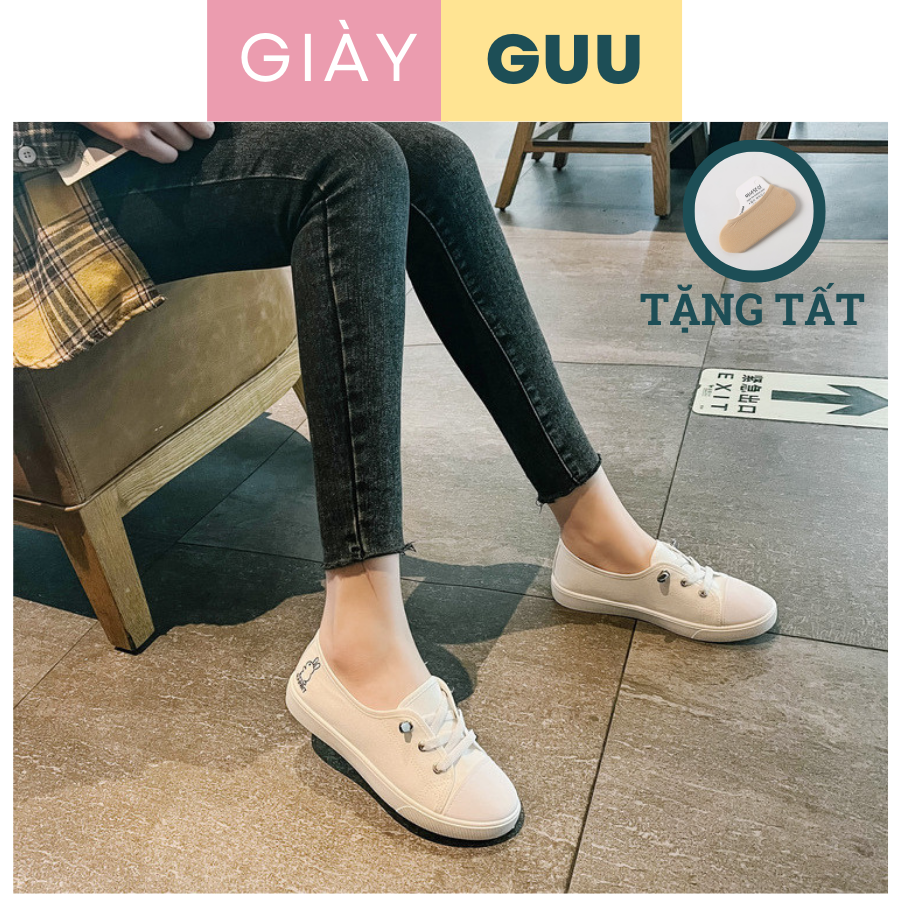 Giày nữ, giày lười nữ vải êm nhẹ, slip on nữ, giay luoi nu SC24