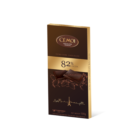 Socola đen 82% cacao dạng thanh cémoi 100g - giftlife