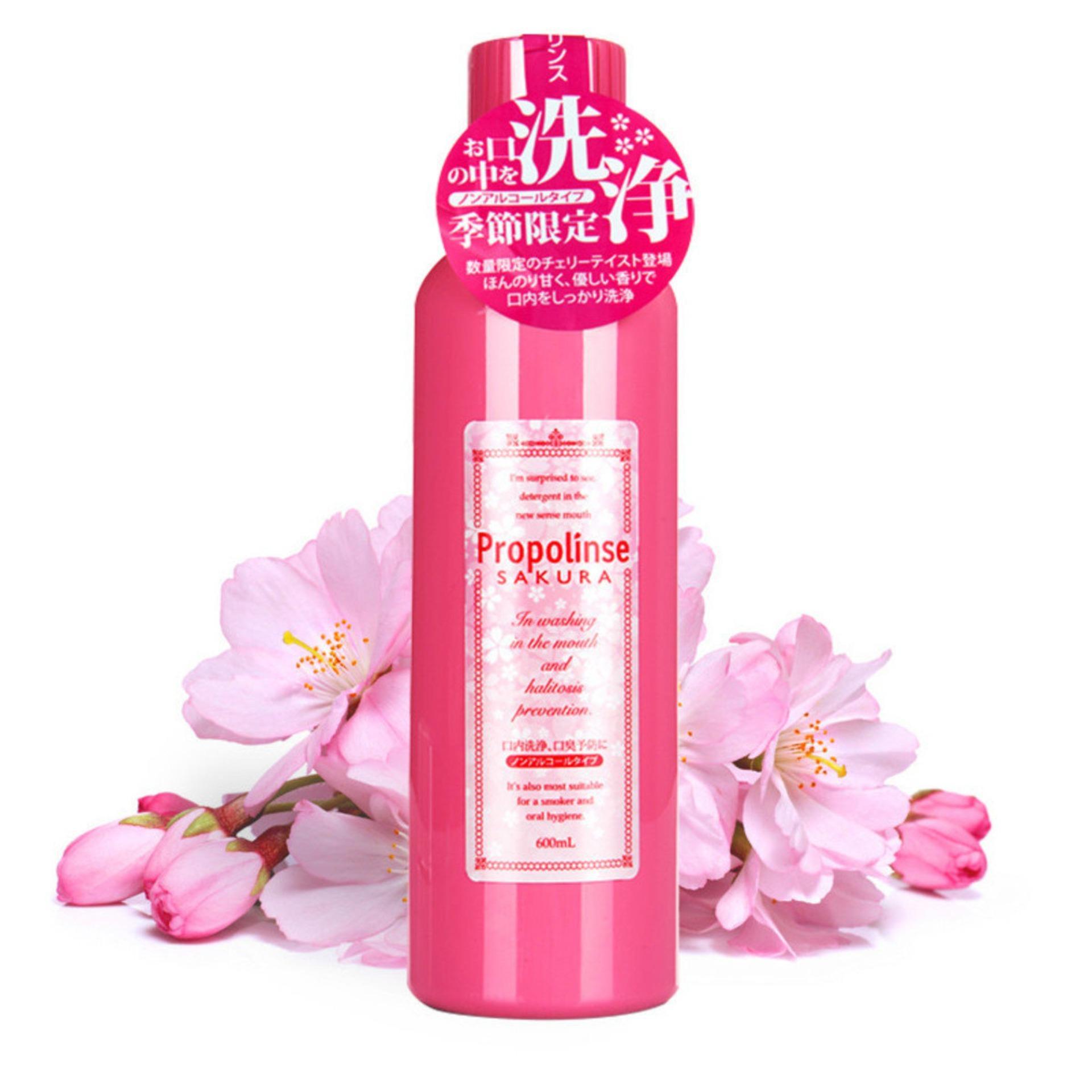 Nước Súc Miệng Chiết Xuất Hoa Anh Đào Propolinse Sakura 600ml - Hồng