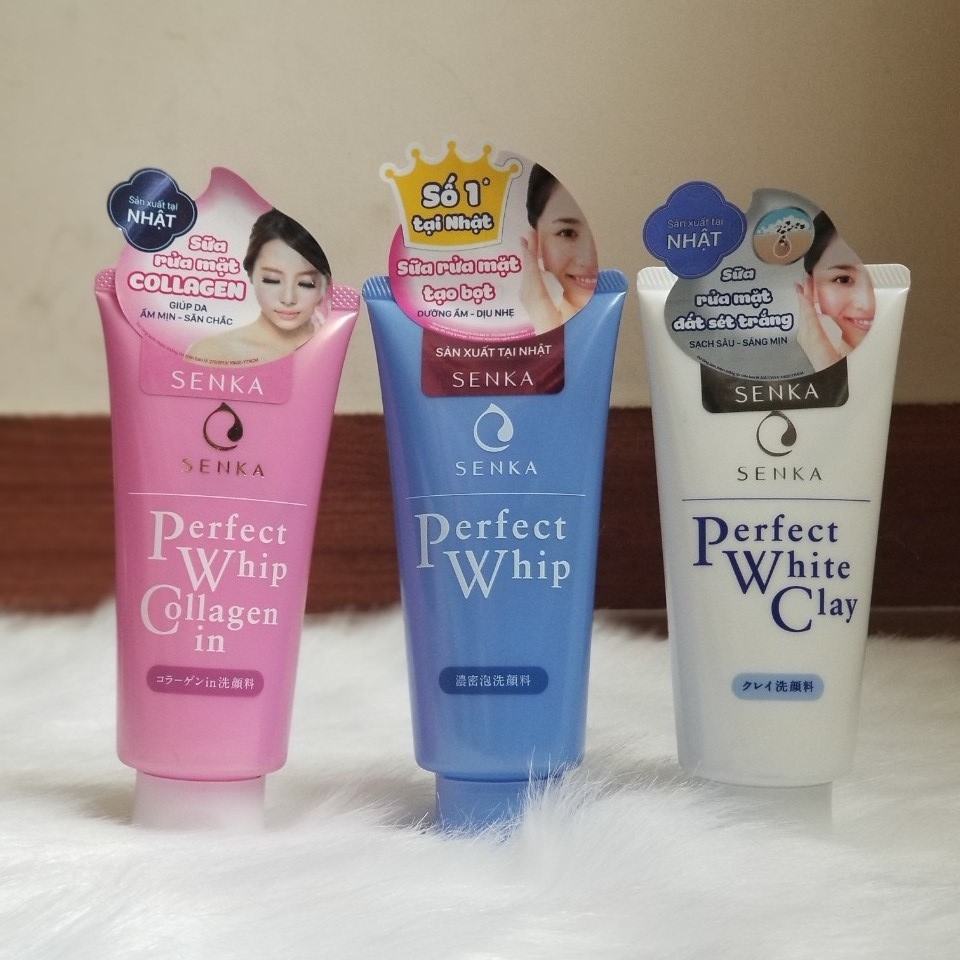 Sữa rửa mặt senka perfect whip - nhật bản