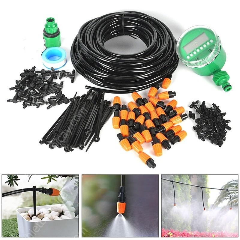 Hệ thống tưới cây tự động 20 đầu phun sương kèm van nước hẹn giờ