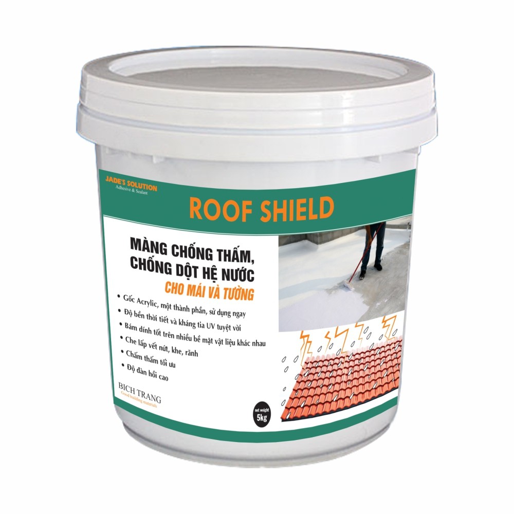 Sơn chống thấm tường, chống thấm sàn, sơn chống thấm màu, sơn chống thấm acrylic - Roof Shield 1kg