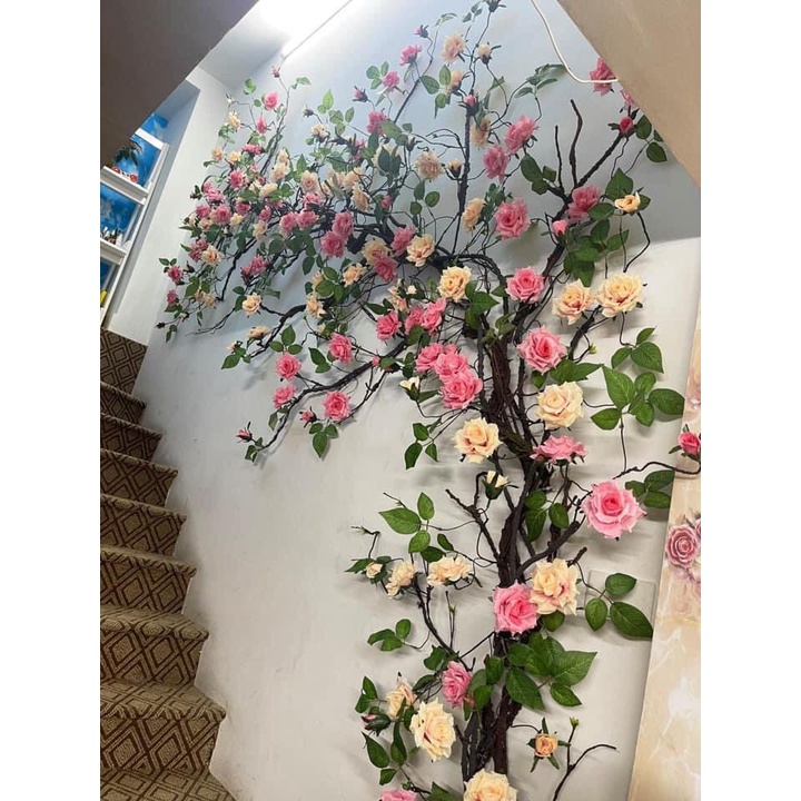 Dây leo hoa hồng - hoa lụa