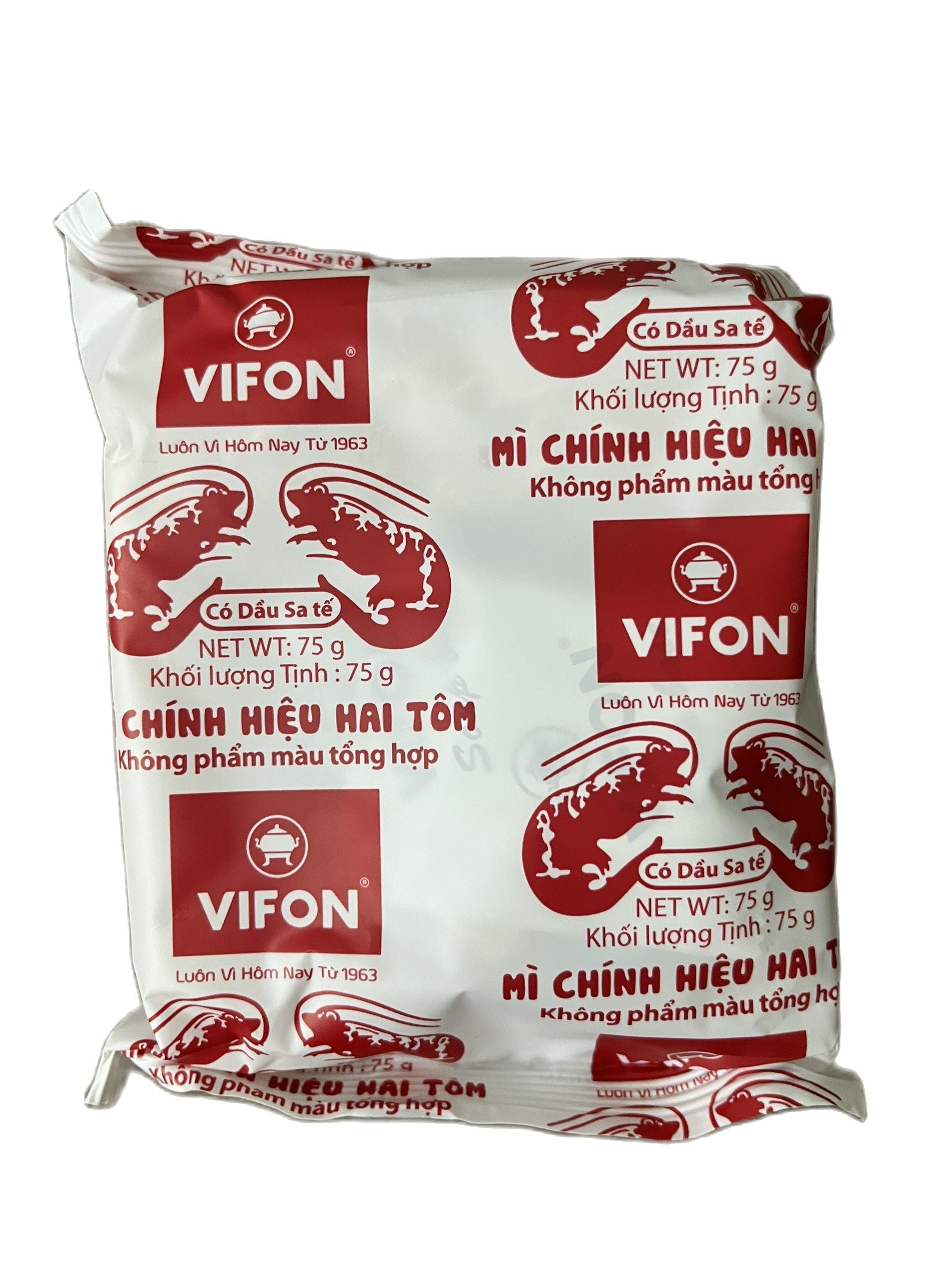 Mì gói giấy chính hiệu Hai Tôm Vifon 75g
