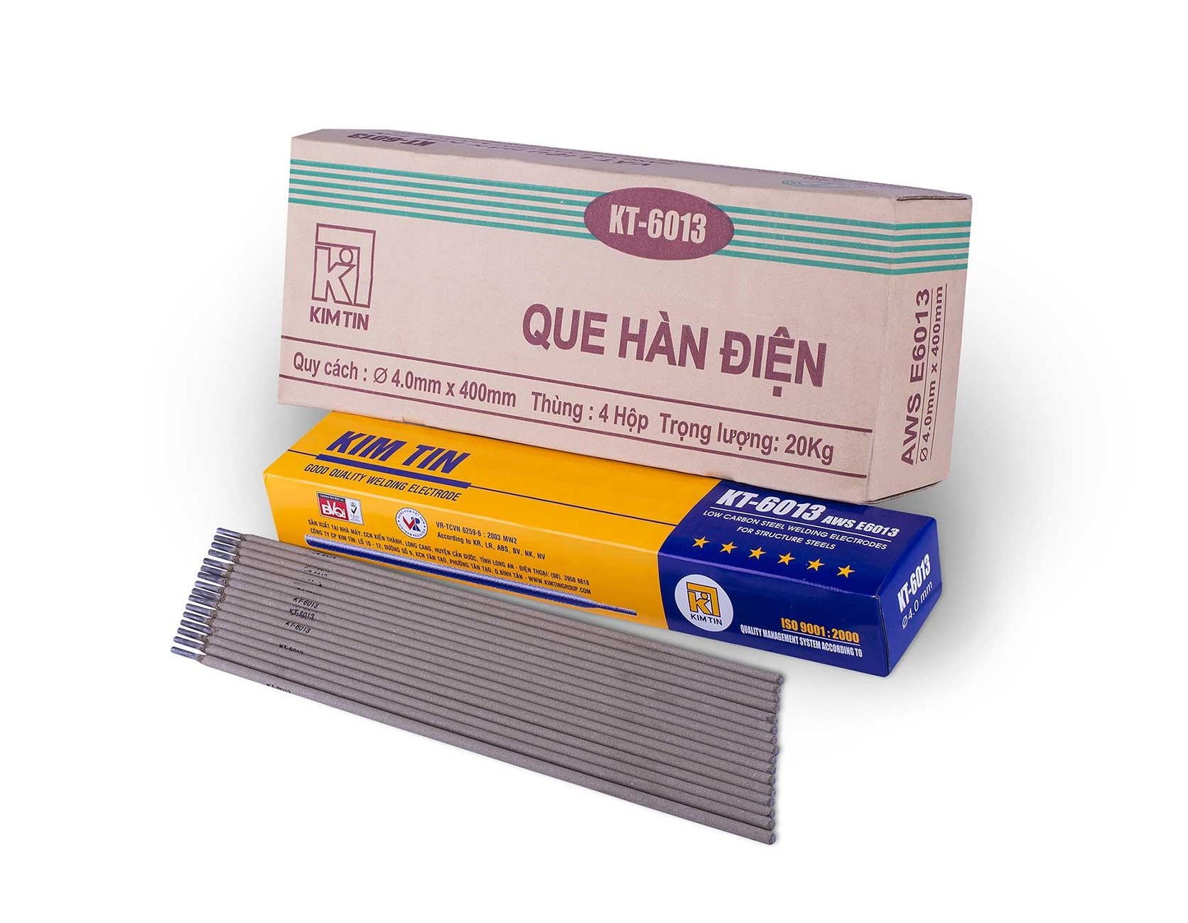 Hộp que hàn kim tín kt-6013 4.0mm