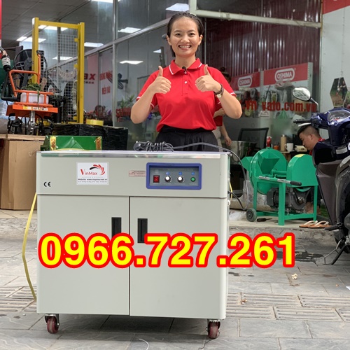 Máy đóng đai thùng caton gia cố hàng hóa chuyên dụng bán tự động DBJ-1