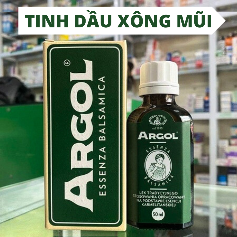 Tinh Dầu cải thiện viêm xoang, sạch mũi họng Argol Essenza Balsamica Lọ 50ml - Giảm Tiết Đờm Giảm Ho Giảm Viêm Họng