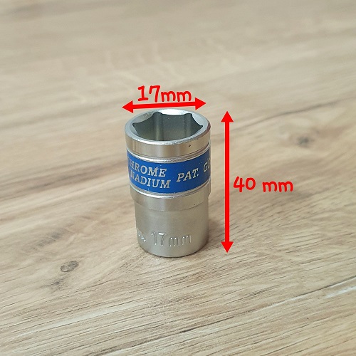 [HCM]Đầu Tuýp 1/2 Lục Giác Dạng Đầu Chụp Size 17 mm