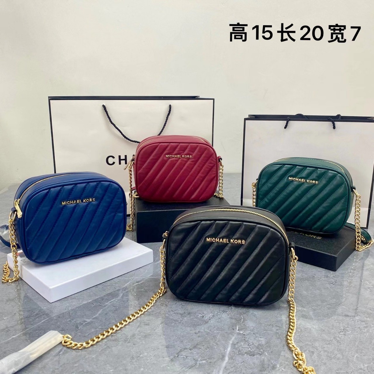 Túi xách mk xuất dư sọc chéo size 18cm, túi đeo chéo, hàng fullbox tem đầy đủ