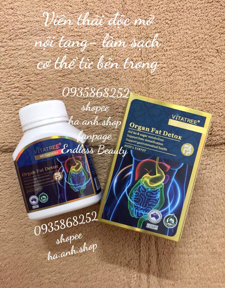 Vitatree Organ Fat Detox Viên giải độc mỡ nội tạng 60 viên