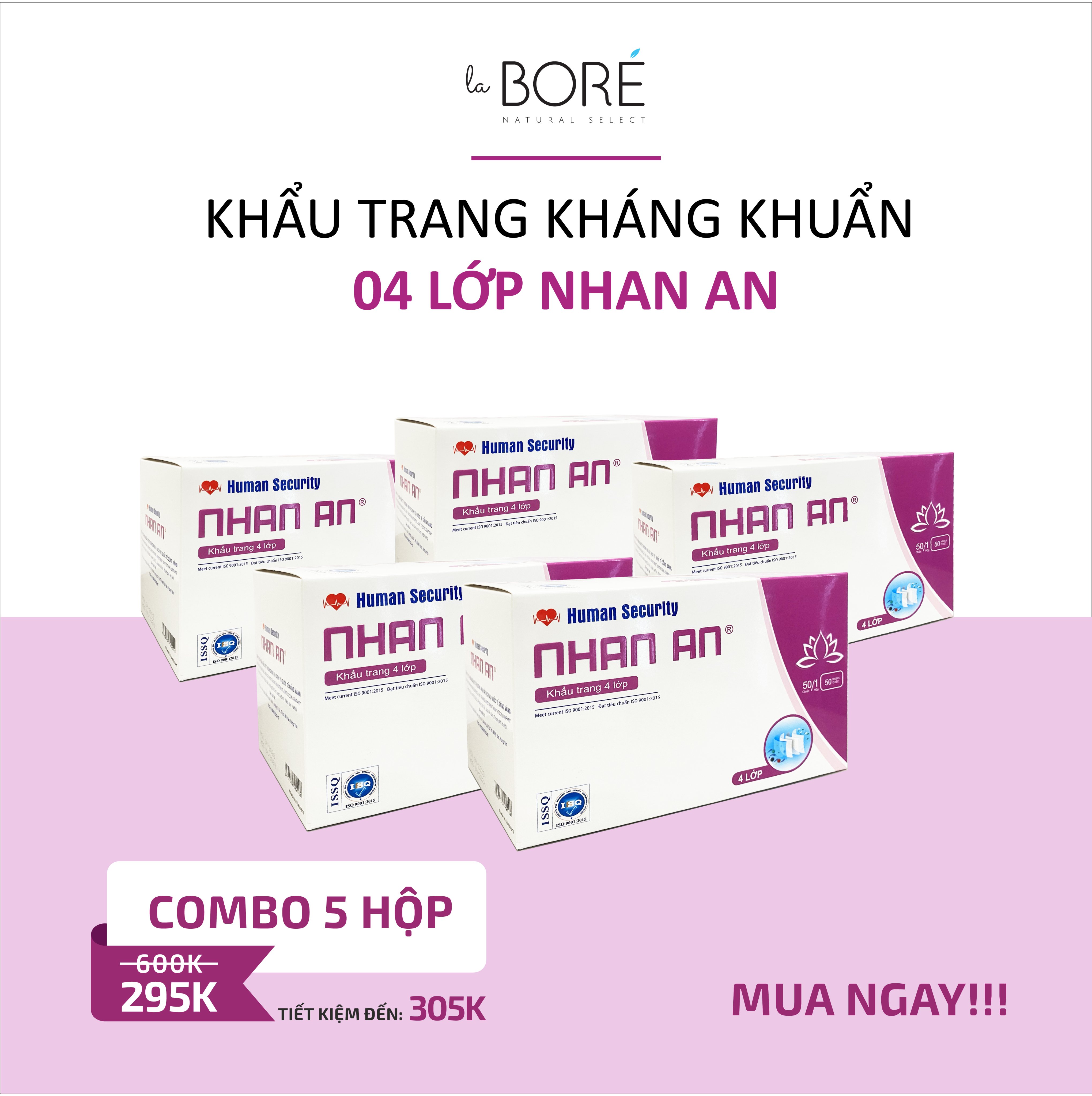 Khẩu trang 4 lớp kháng khuẩn Nhan An