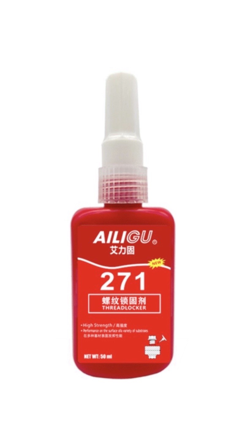 Keo khóa ren 271 ailigu 50ml, chống rung xoay ốc vít cường độ cao.