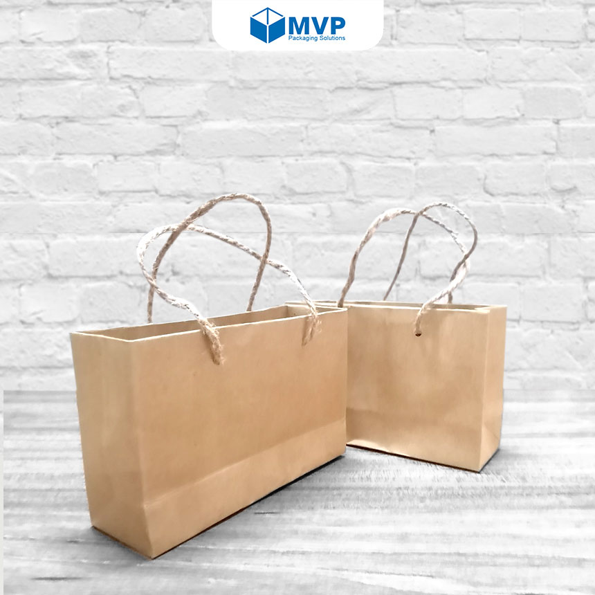 10 Túi kraft mini A6, túi giấy kraft nhỏ (15x10x5)cm dây thừng