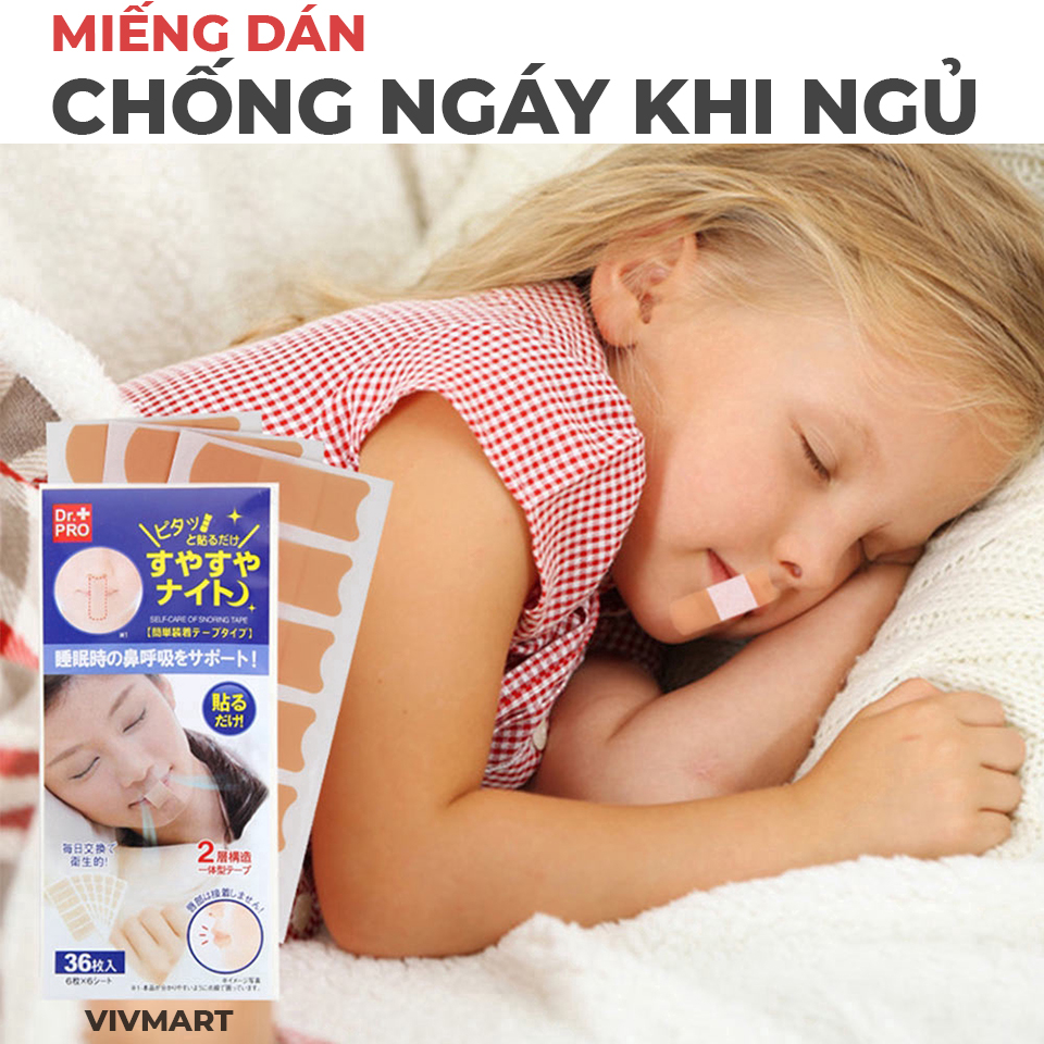 Miếng dán chống ngáy ngủ nhật bản cho người lớn và trẻ em