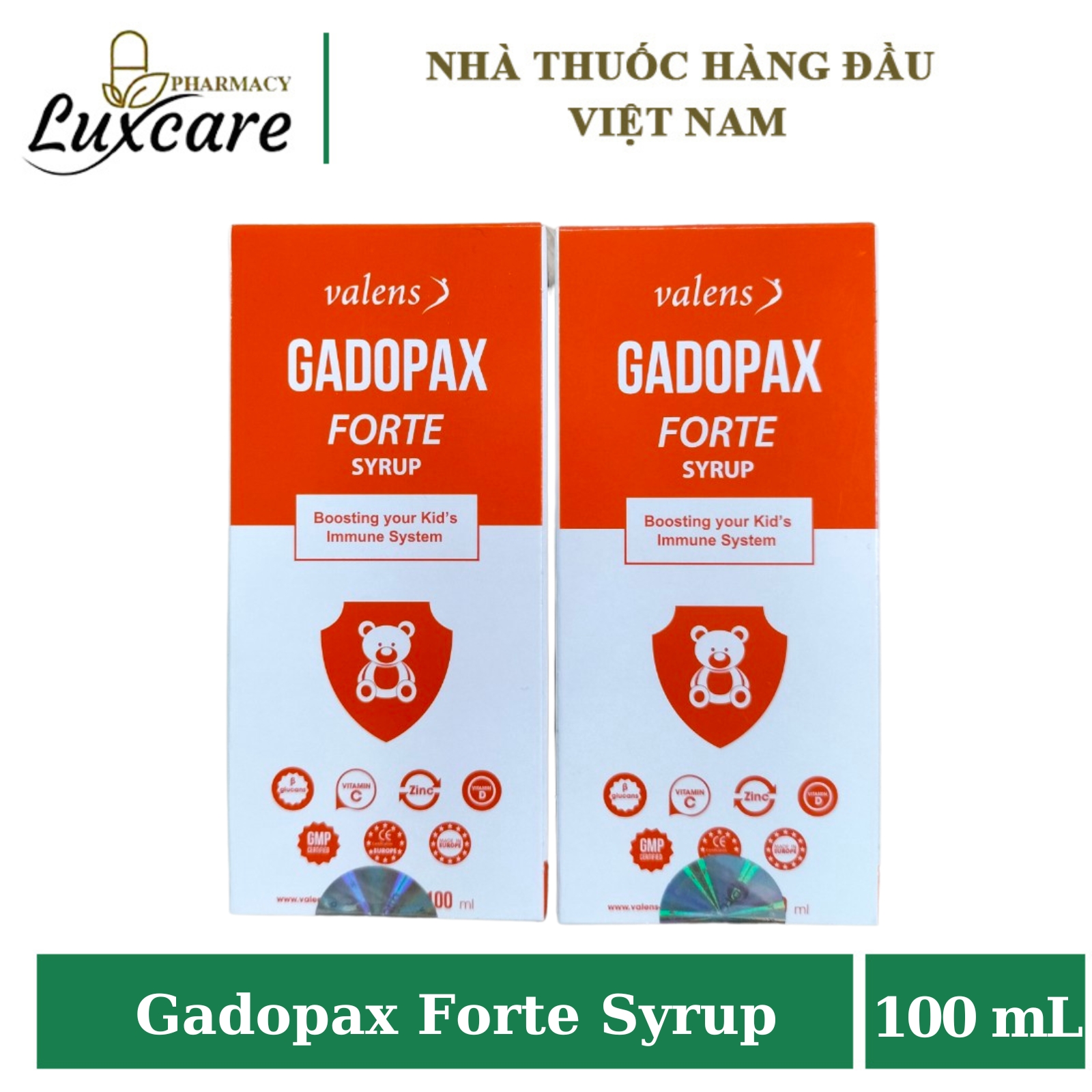 Gadopax Forte Syrup Hỗ trợ tăng sức đề kháng của cơ thể (Chai 100 ml) - Luxcare Pharmacy