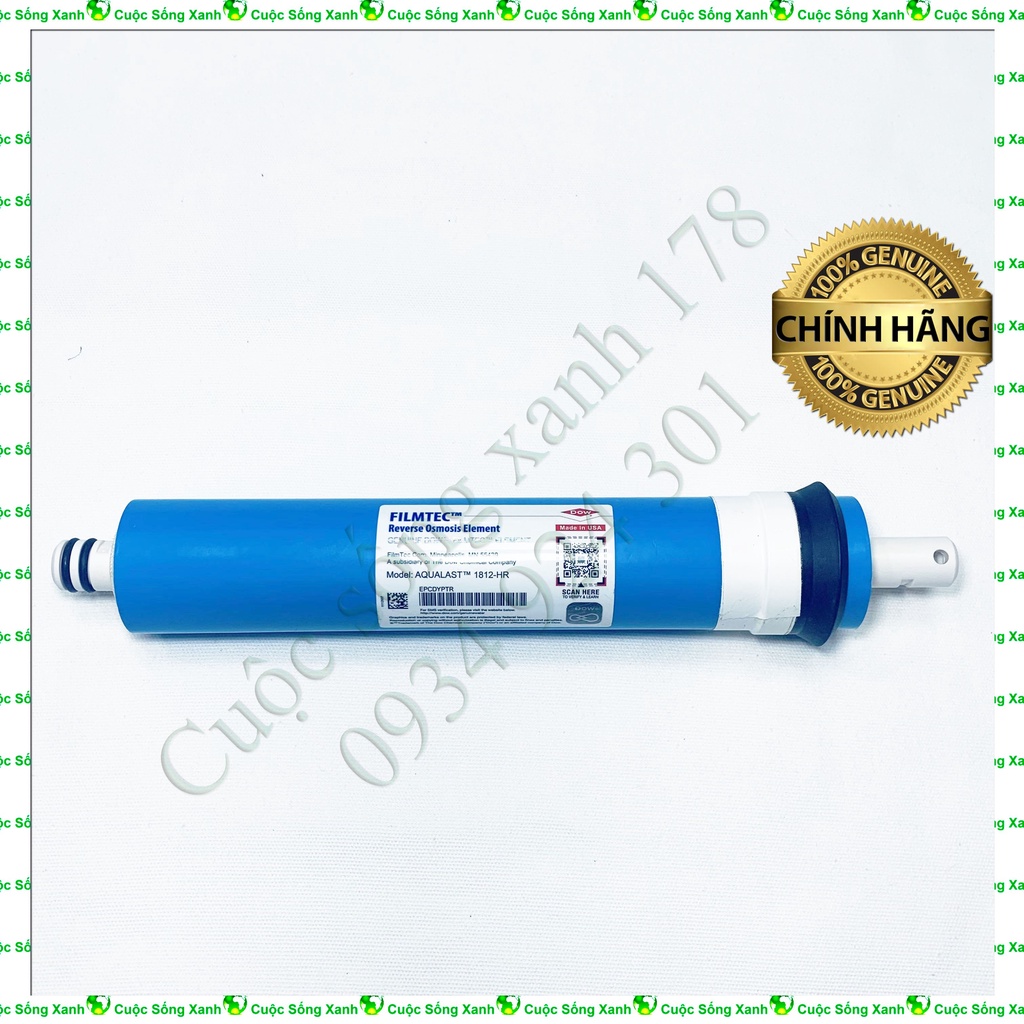 Màng lọc ro, lõi lọc nước số 4, màng lọc ro dow aqualast 1812-hr dành cho máy lọc nước ro