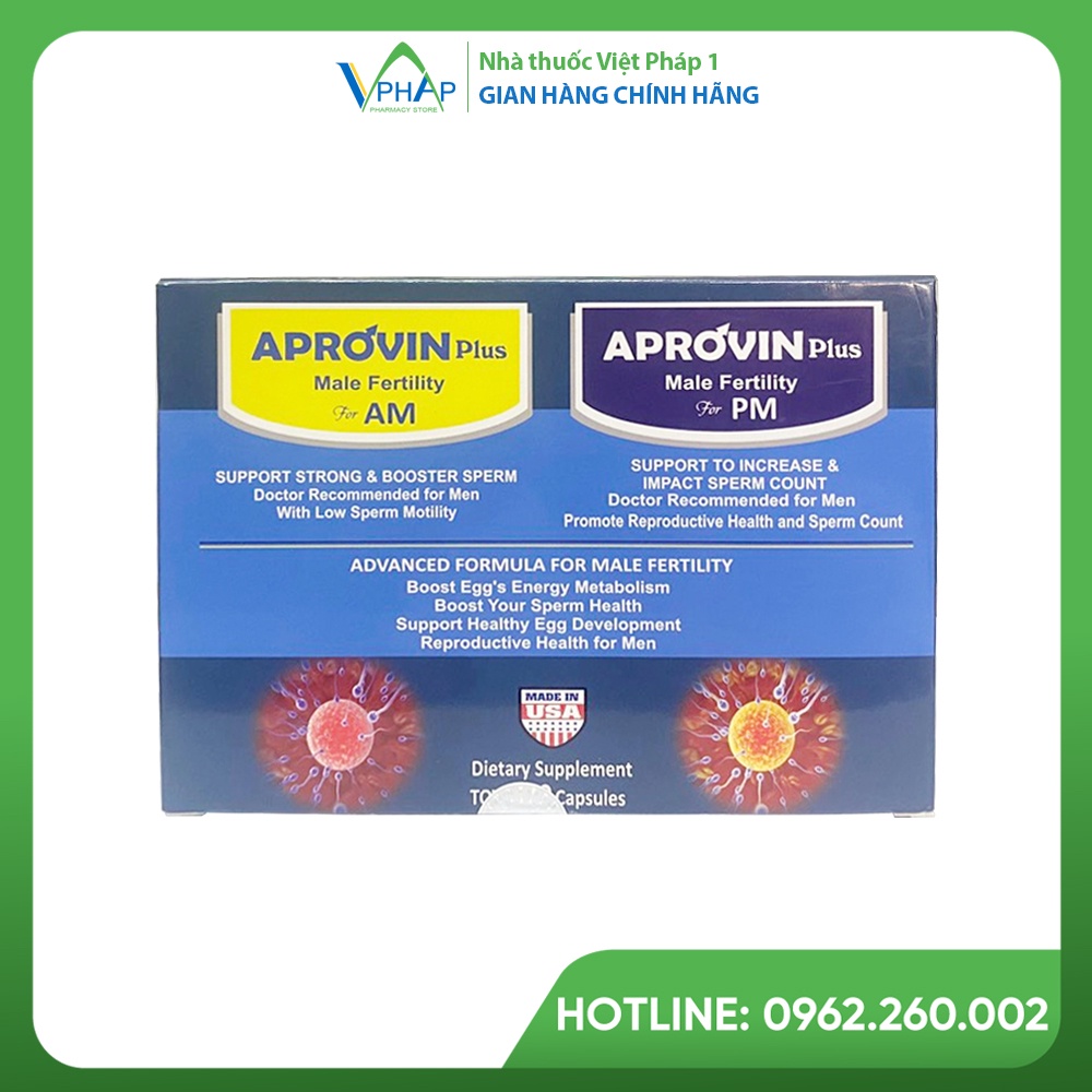 Aprovin Plus giúp cải thiện số lượng và chất lượng tinh trùng ở nam giới