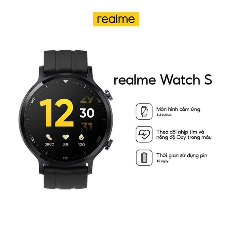 Vòng đeo tay thể thao realme watch s - hàng chính hãng