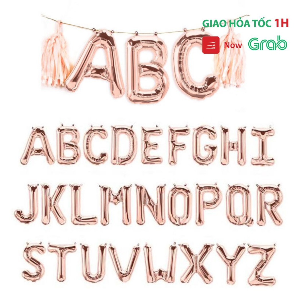 Bóng Chữ Nhôm Trang Trí Sinh Nhật 16 Inch Cỡ To Và Tròn