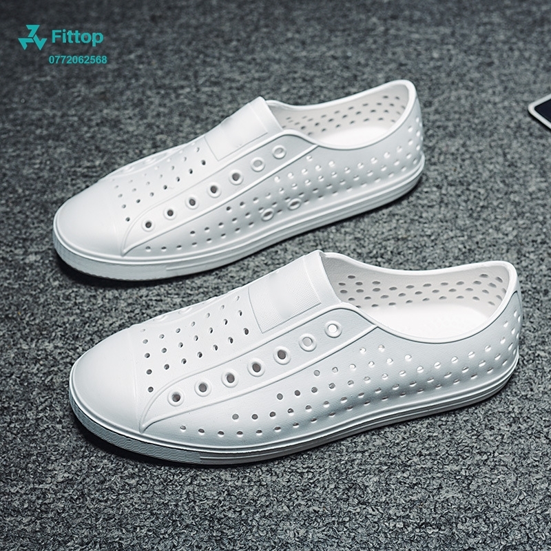 Giày Nhựa Nam Nữ Đi Mưa, Đi Biển, Du Lịch, Giày Lỗ FITTOP NTJ-15