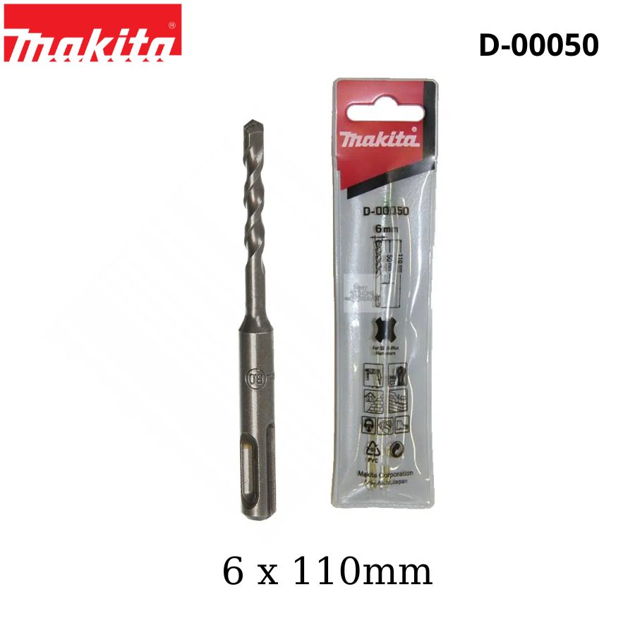 6x110mm- mũi khoan bê tông đầu gài sds plus makita d-00050