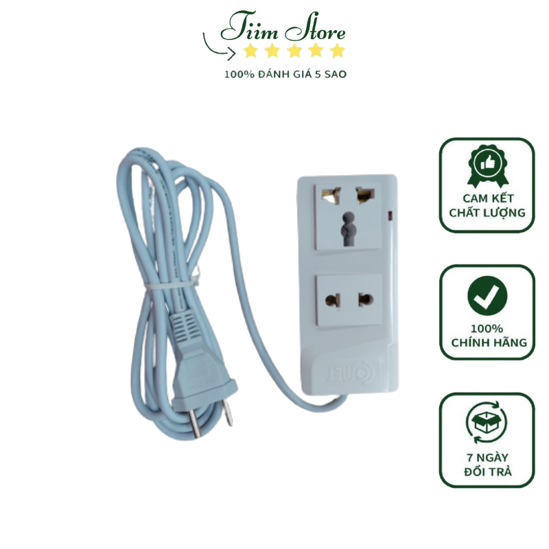 Ổ cắm nối dài an toàn comet ces11112-wh/ ces11112 bl, thiết kế nhỏ gọn, hiện đại ổ cắm đa năng, chiều dài dây 2m, 02 ổ cắm, bảo hành 12 tháng⭐️tiim_store