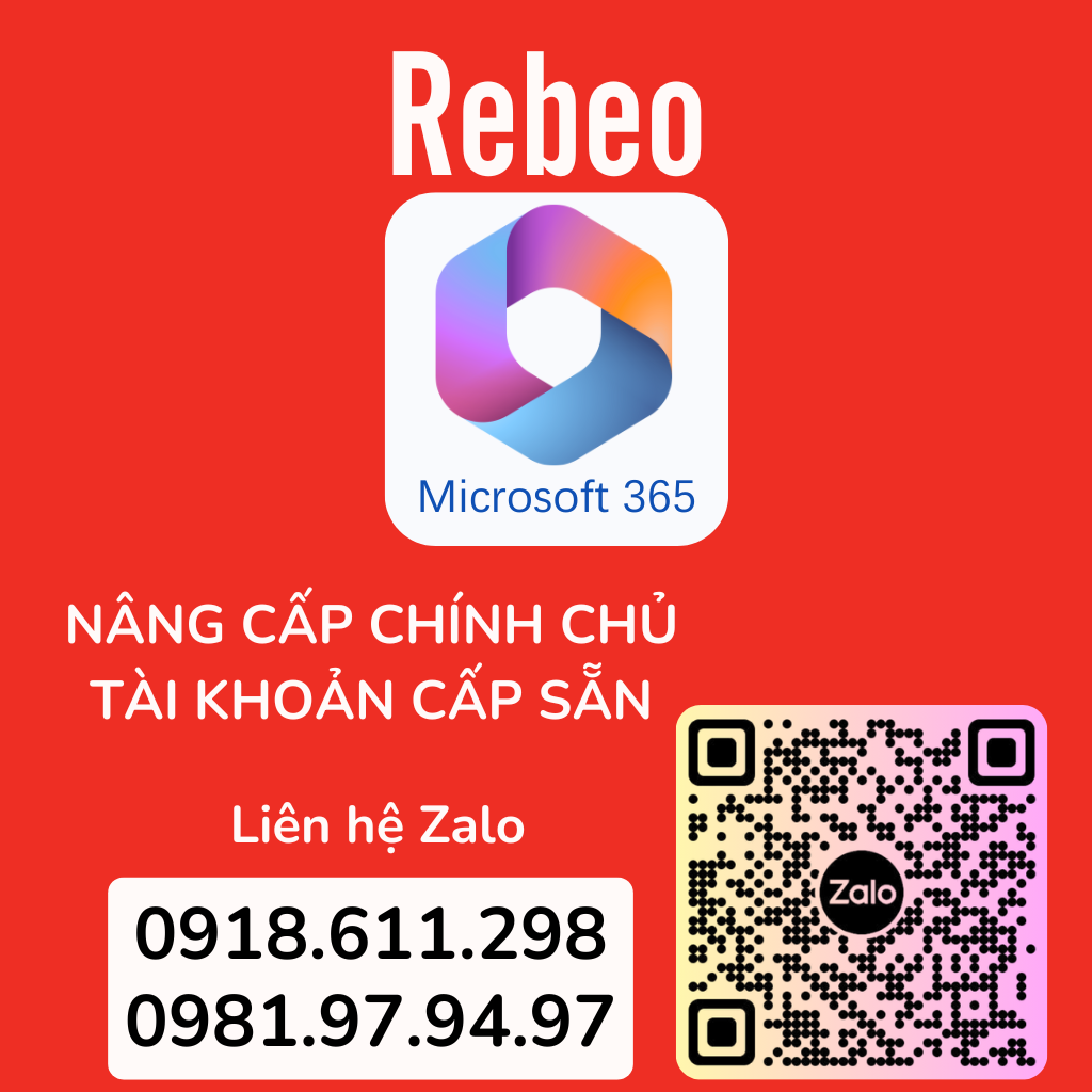 Office 365 Personal Nâng Cấp Chính Chủ,Tài Khoản Cấp Sẵn 12 Tháng, Phần Mềm Microsoft 365 1 Năm- REB