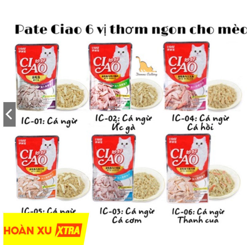 Pate ciao 60g cho mèo đủ 6 vị