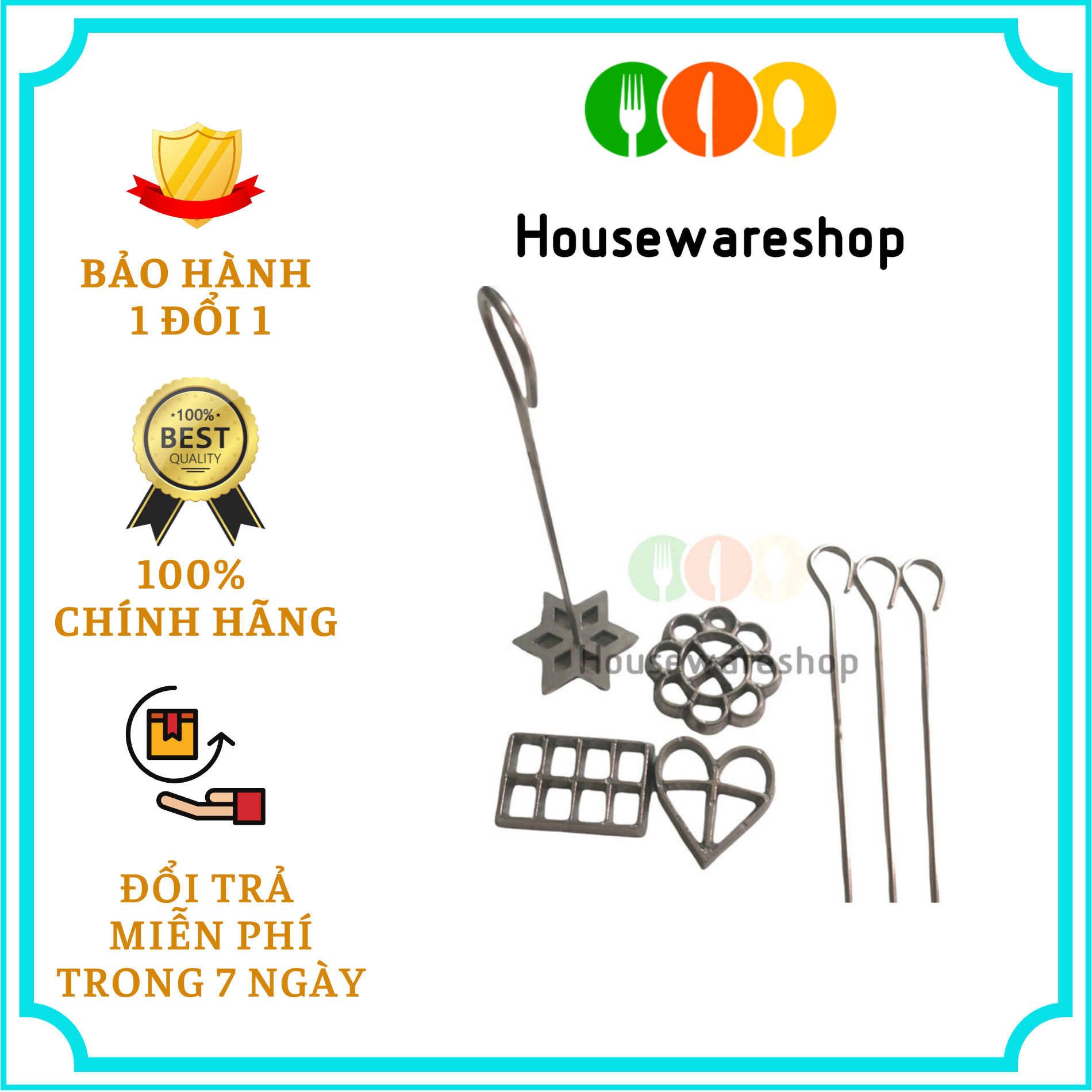 Bộ khuôn làm bánh nhúng bằng nhôm Dragon