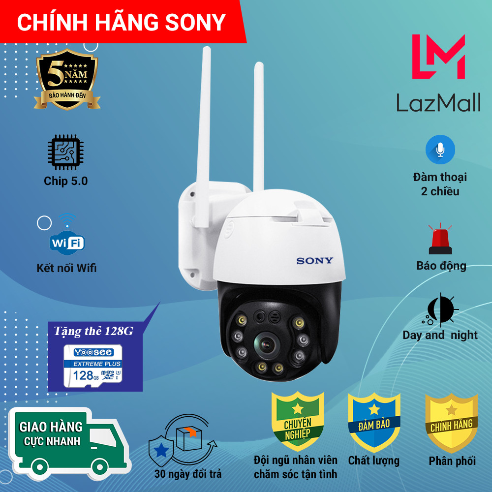 (Combo Camera Thẻ 128GB Yoosee Bảo Hành 60 Tháng ) Camera Wifi Sony PTZ Xoay 360 Độ Chíp  SONY 5.0MP Ngoài Trời - Trong Nhà Full Hd 3.0MP , Siêu Chống Chịu Thời Tiết - New 2021 Chất lượng nhất