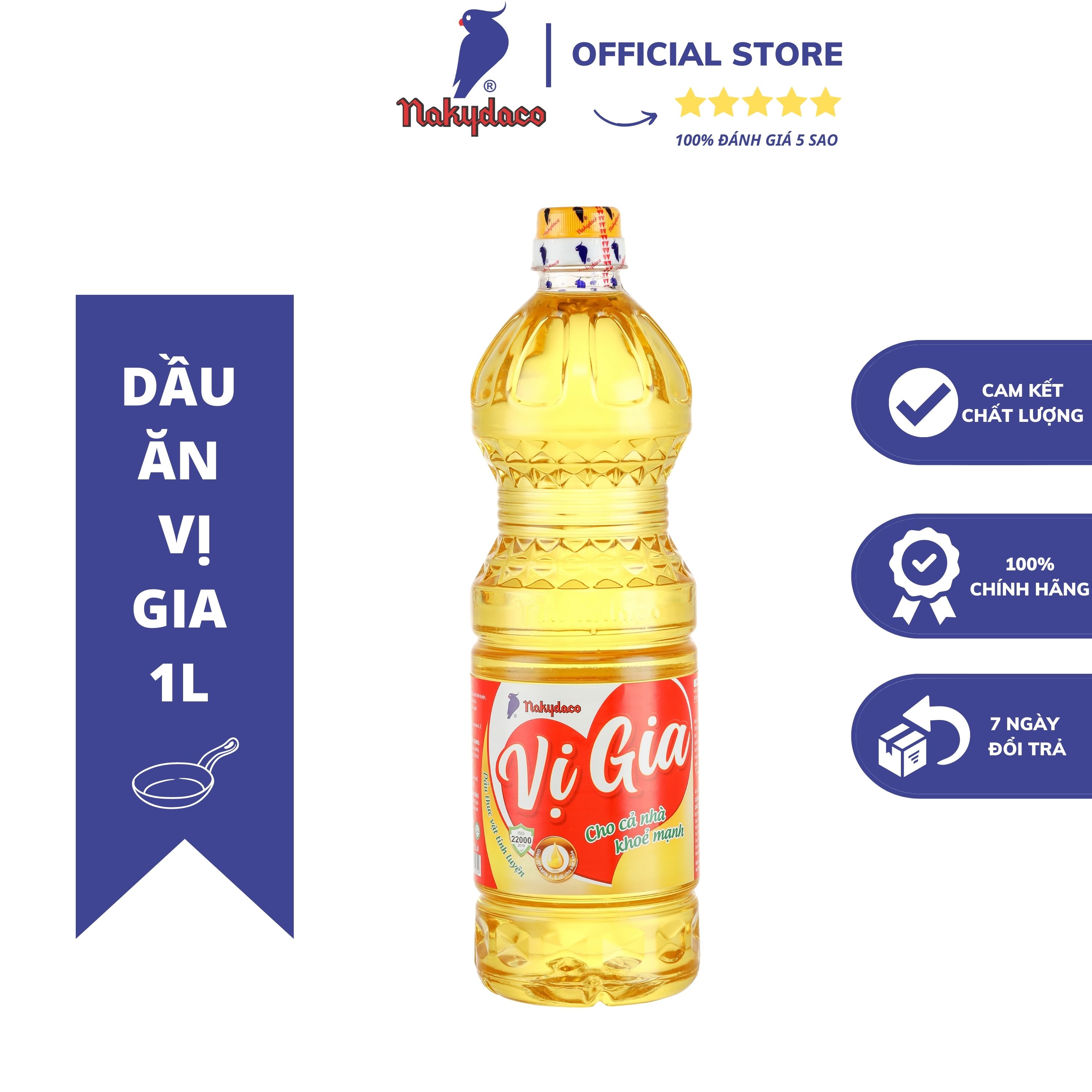 Dầu Ăn Vị Gia Nakydaco Chai 1L- Dầu Ăn Nakydaco- Hàng Chính Hãng- Sản Phẩm Cao Cấp