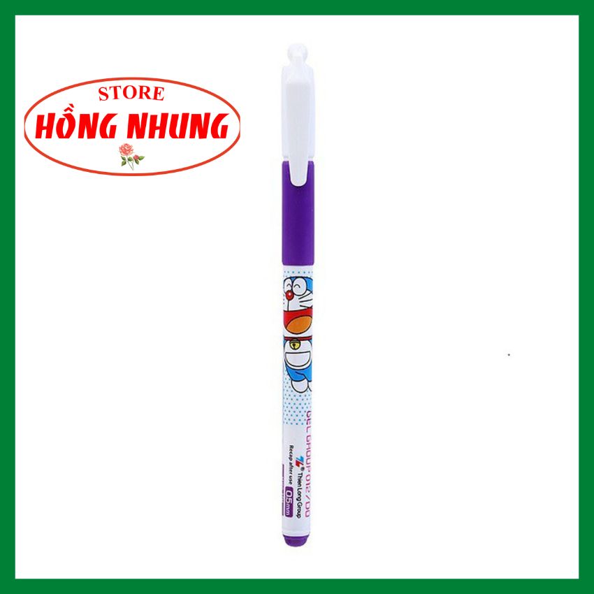 01 cây bút gel / mực nước thiên long doraemon nét 0.5mm màu tím; hồng nhung store