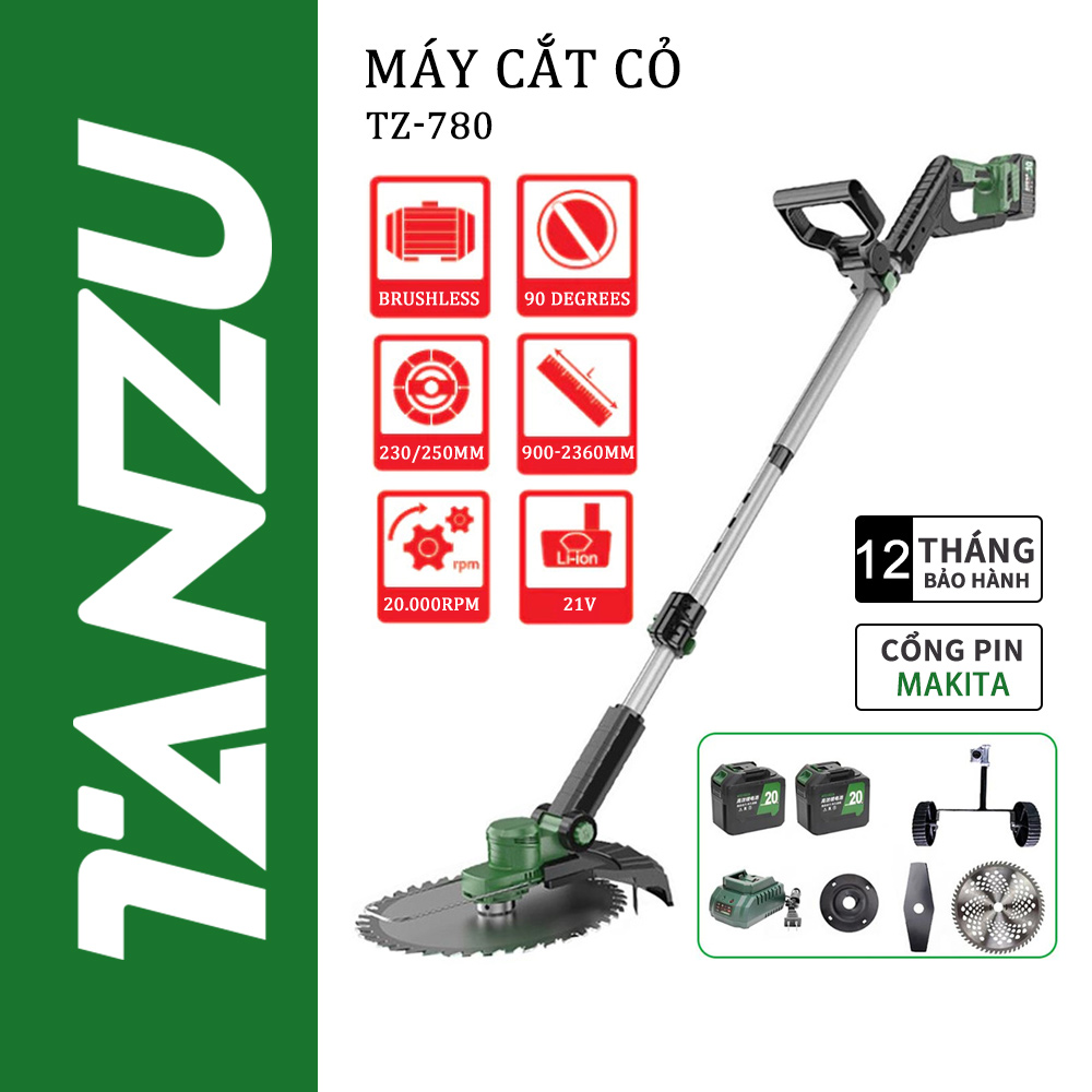 Tanzu tz-780 brush cutter brushless motor with wheels mt-21v