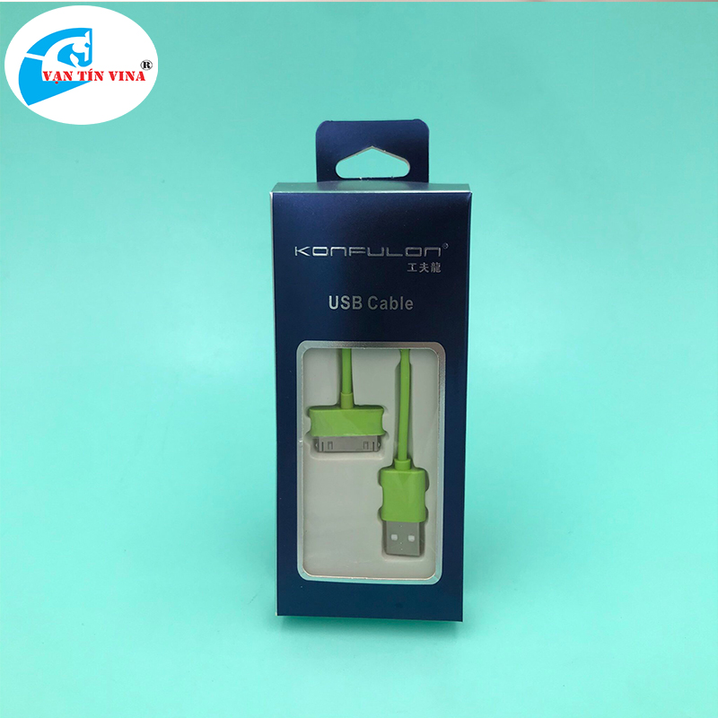 [HCM]Cáp Sạc IPAD 2/3/4 IPHONE 3/4 KONFULON S01( xanh lá )