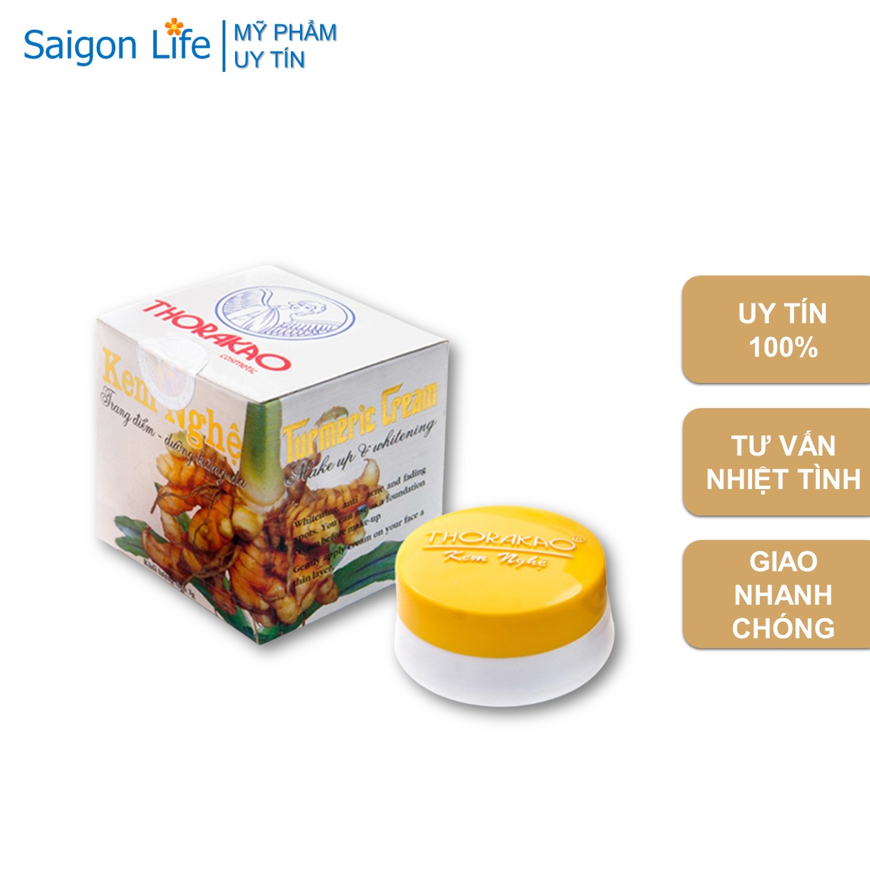 Kem nghệ dưỡng trắng da trang điểm Thorakao 3g