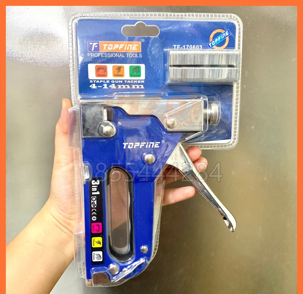 Bắn ghim gỗ dùng cho đinh ép topfine 3 trong 1 - tặng hộp 5000 ghim