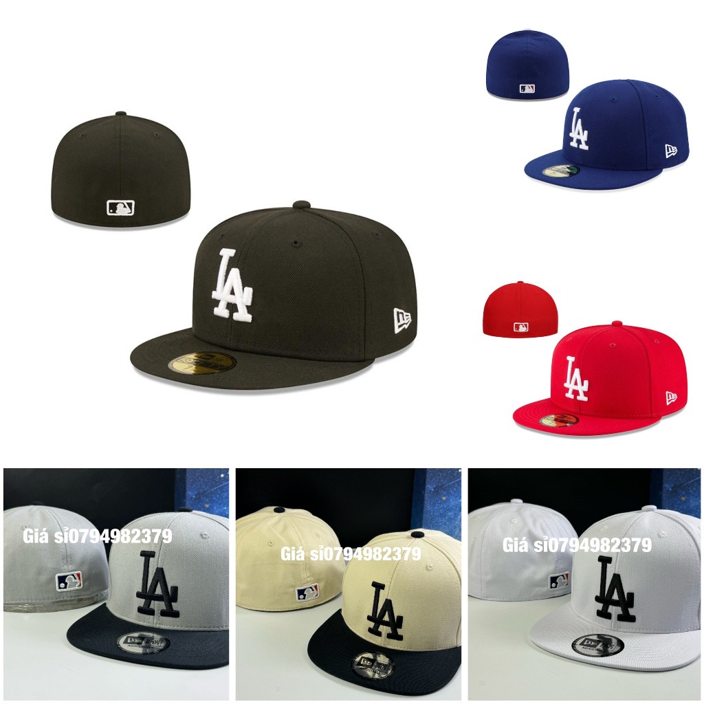 Mũ snapback Nam bít đuôi phối 7 màu - Nón hiphop có tem L,A Phong cách châu âu - thời trang nam