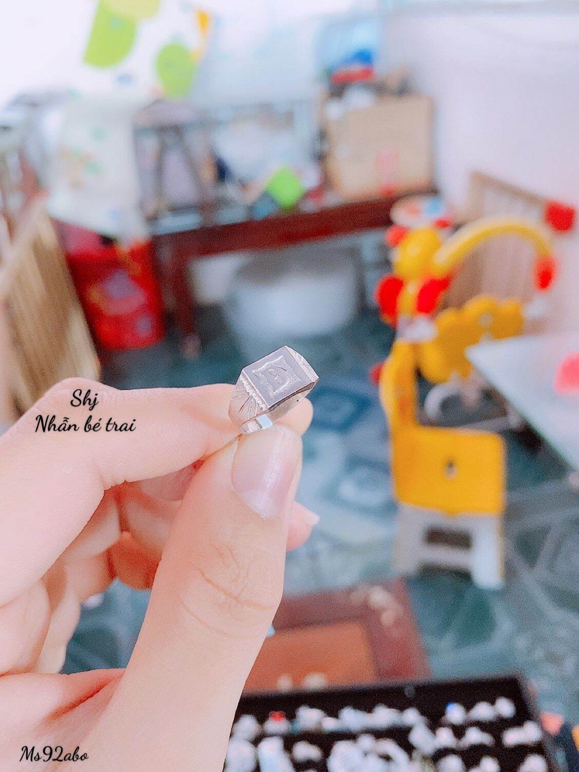 Nhẫn bạc cho bé trai 3 shj