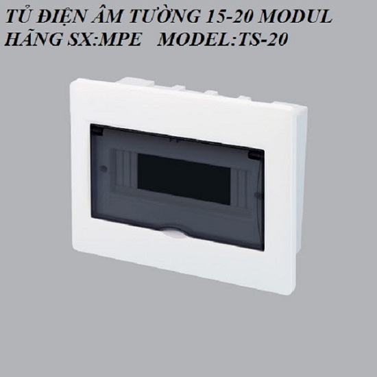 Tủ điện âm tường chứa 15-20 đường mcb ts-20