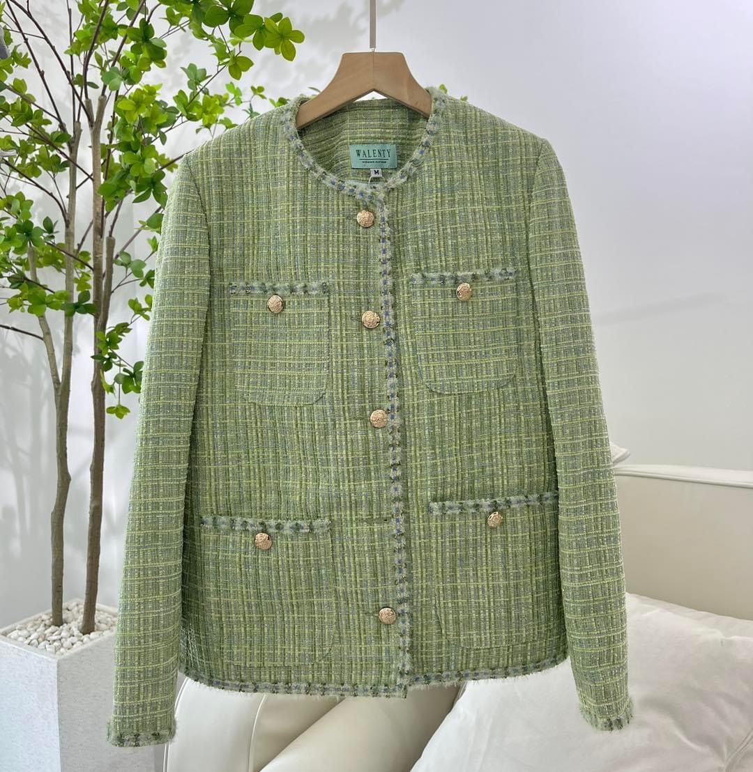 上品 77circa tweed ツイードジップジャケット 22aw ナナナナサーカ