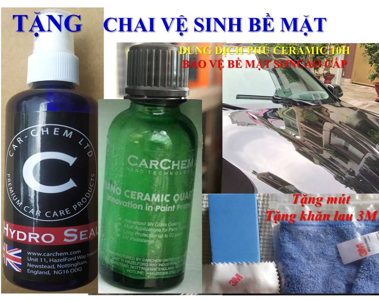 DUNG DỊCH PHỦ NANO CERAMIC 9H 30ML BẢO VỆ BỀ MẶT SƠN  CAO CẤP (ENGLAND) bảo hành 2 năm