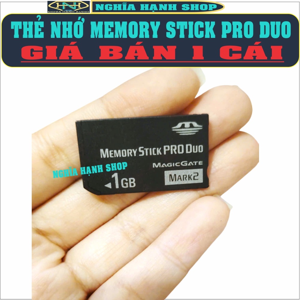 Thẻ nhớ Memory Stick Pro Duo 1GB đã qua sử dụng, thẻ nhớ dùng cho máy PSS 1000 2000 3000, máy ảnh cổ