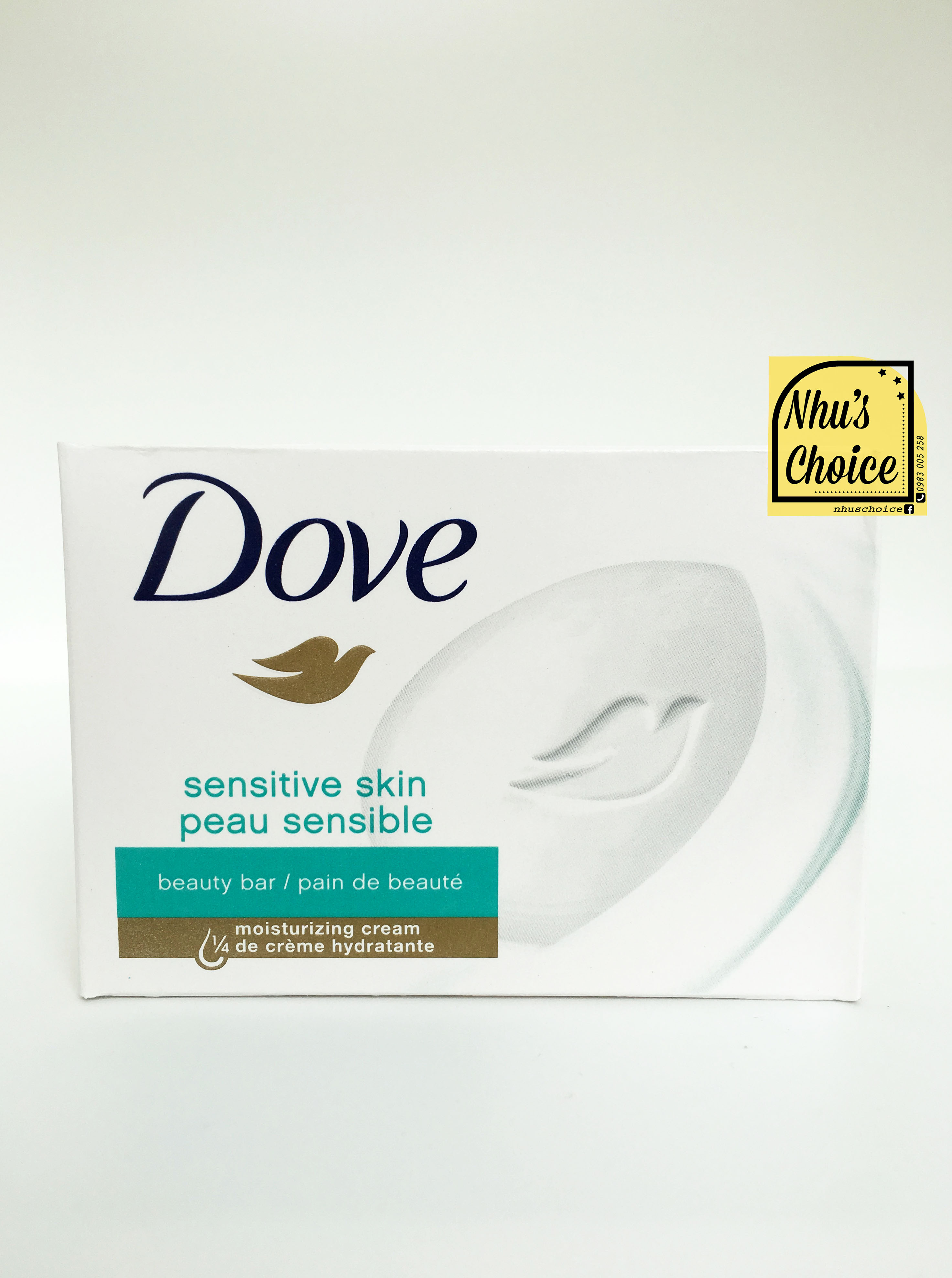 [HCM][Hàng Mỹ Nhus Choice] 2 cục Xà bông tắm Dove Beauty Bar Sensitive Skin cho Da Nhạy cảm 3.75oz