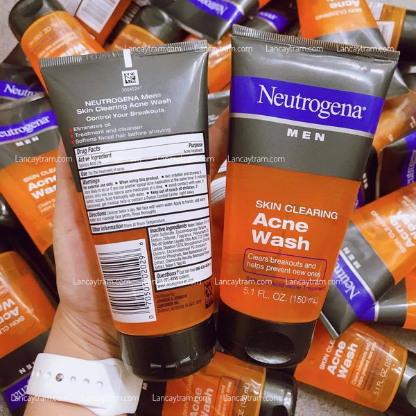 Gel rửa mặt ngừa mụn cho nam neutrogena men skin clearing acne wash 150ml