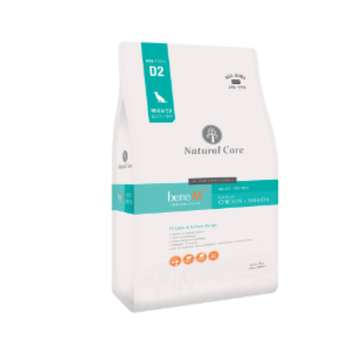 10kg thức ăn natural core bene m50 cho chó thịt gà & cá hồi